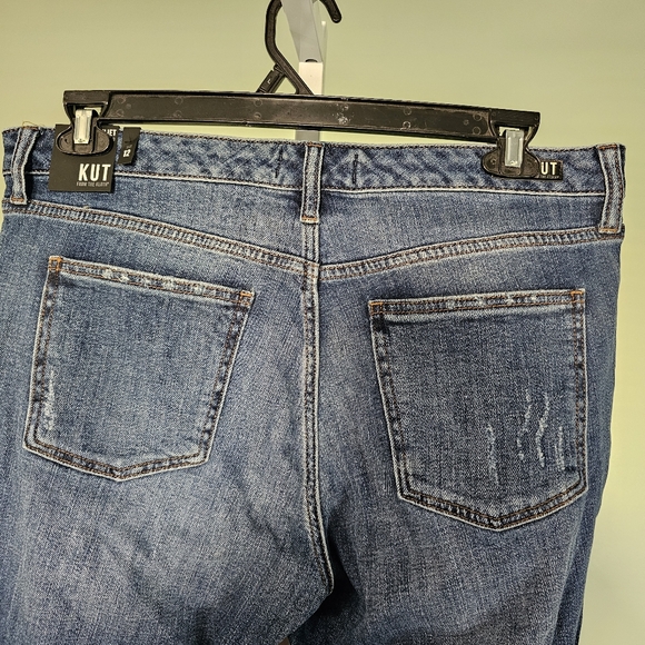 Evereve Kut From the Kloth Juliet Slouchy Boyfriend Jeans Distressed Size 12 - Picture 5 of 10